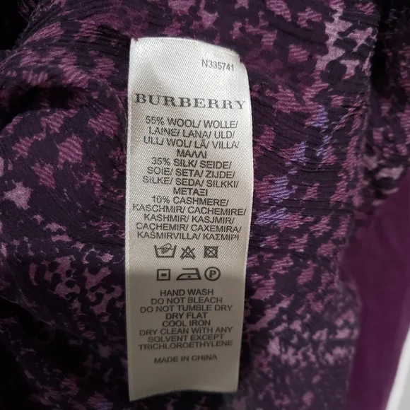 Burberry sweater cardigan purple wool cashmere silk size S - Picture 6 of 7